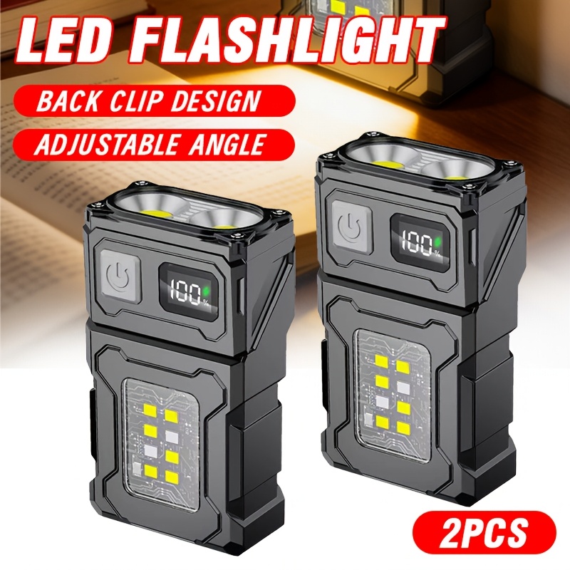 Mini Electronics Gadgets - ミニ USB 充電式 LED 懐中電灯ポータブルテールマグネットワークライト超高輝度キャンプランタンサイド COB
