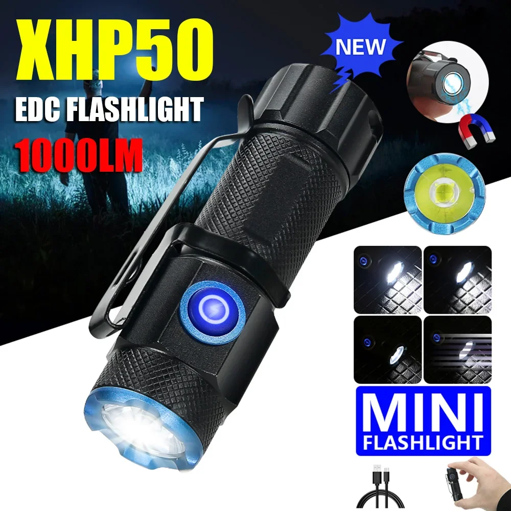 Mini Electronics Gadgets - 20 ワット超高輝度 P50 LED 懐中電灯ミニ充電式テールマグネット付き 16340