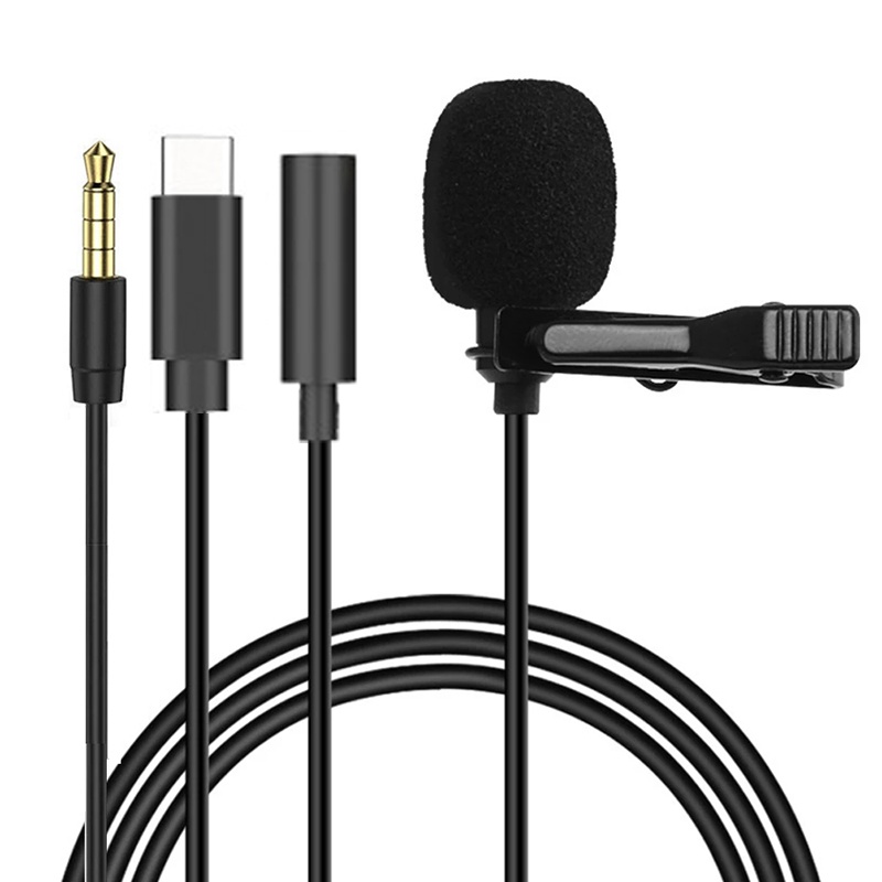 Mini Electronics Gadgets - 1.5mミニポータブルラベリアマイクコンデンサークリップオンラペルマイク有線USB 3.5mmタイプCマイク、ラップトップPC、デジタル一眼レフカメラ用
