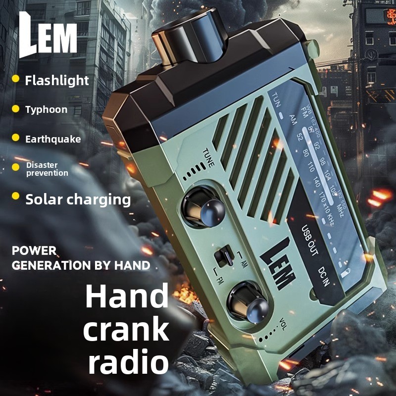 サバイバルラジオ - 緊急用手回し式＆ソーラー式天気警報、懐 - Solar Powered Charger のレビューと価格