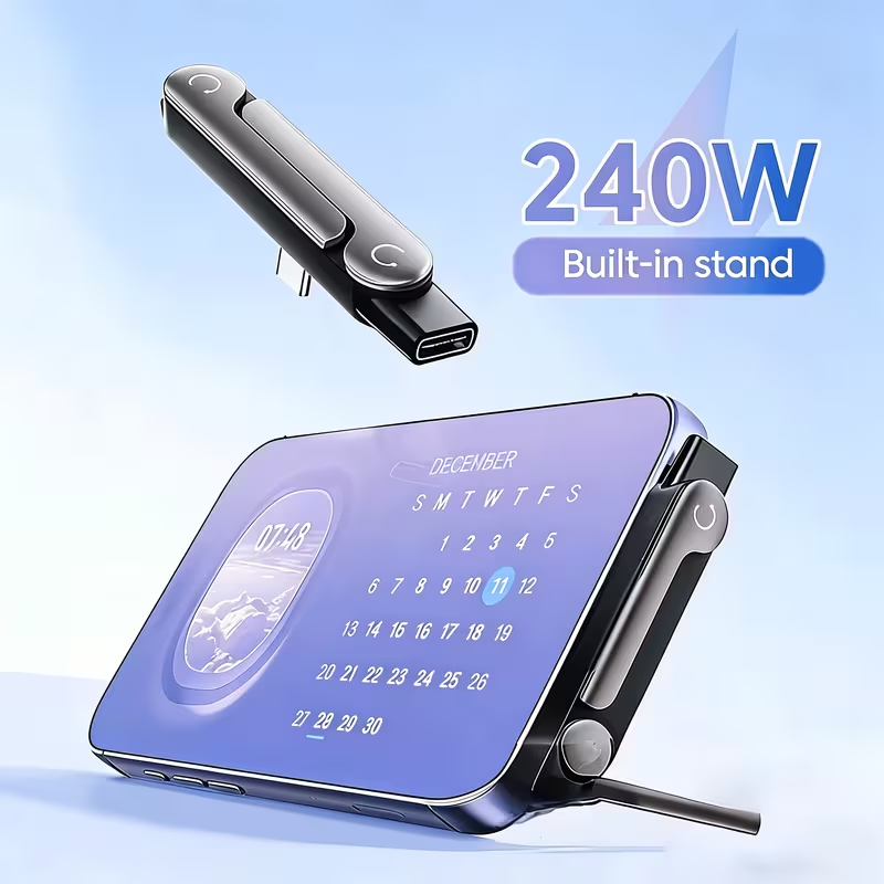 240W タイプCアダプター急速充電90 °   エルボーブ - Mini Electronics Gadgets のレビューと価格