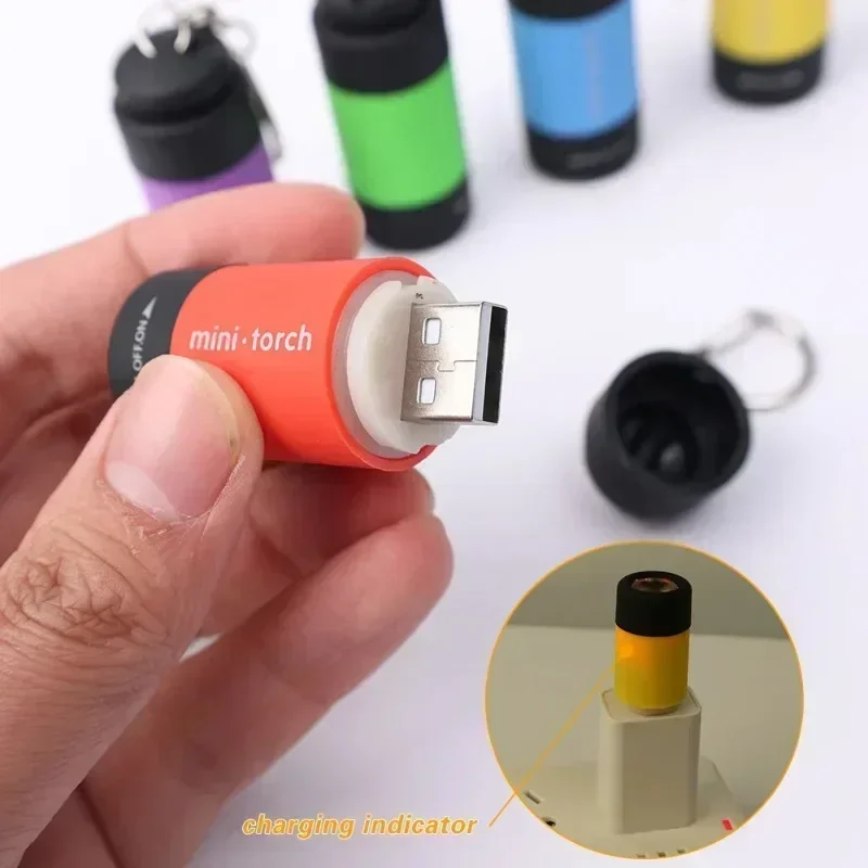 USB充電式LED多機能強力ライトポケットキーホルダー懐中電 - Mini Electronics Gadgets のレビューと価格
