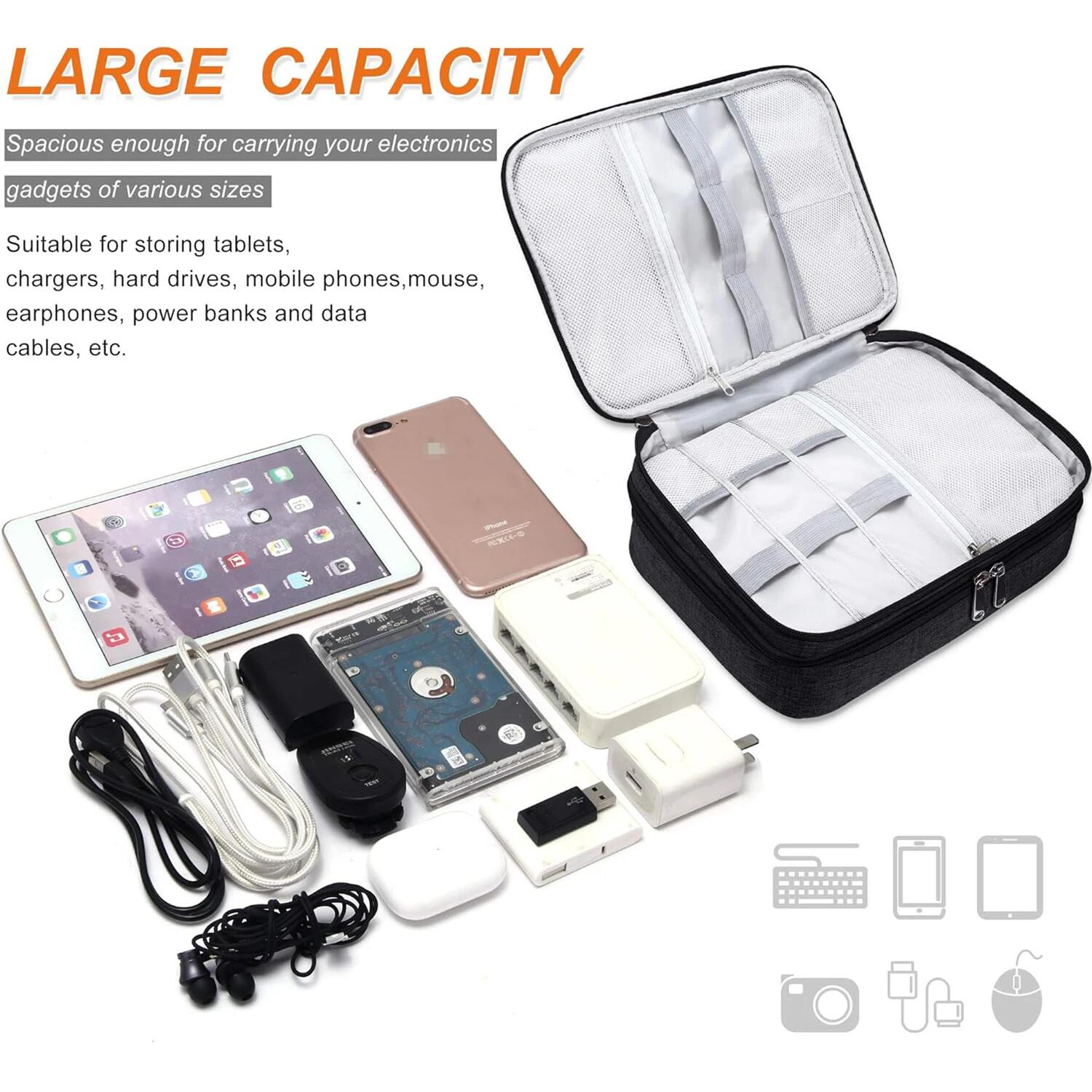 ポータブルデジタルストレージバッグ USB ガジェット防水ケ - Electronics And Gadgets With I のレビューと価格