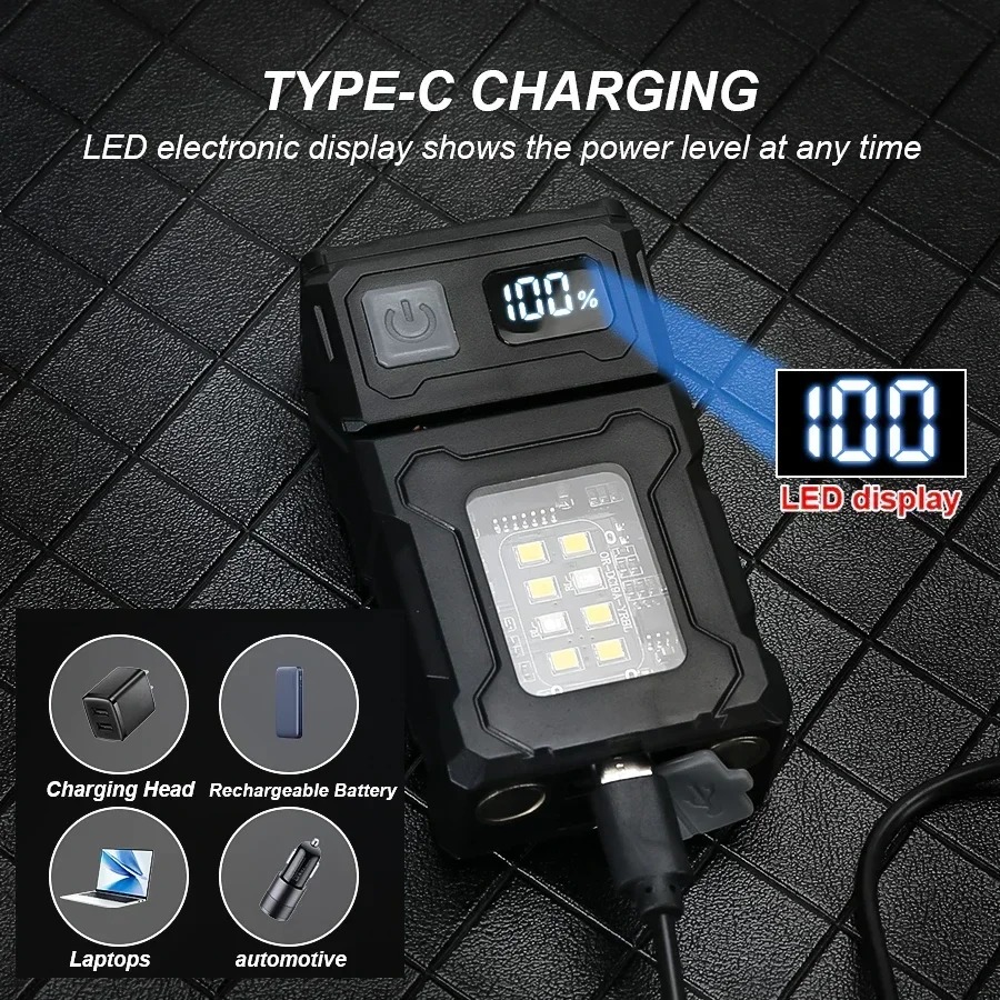 ミニ USB 充電 LED 懐中電灯テールマグネット COB - Mini Electronics Gadgets のレビューと価格