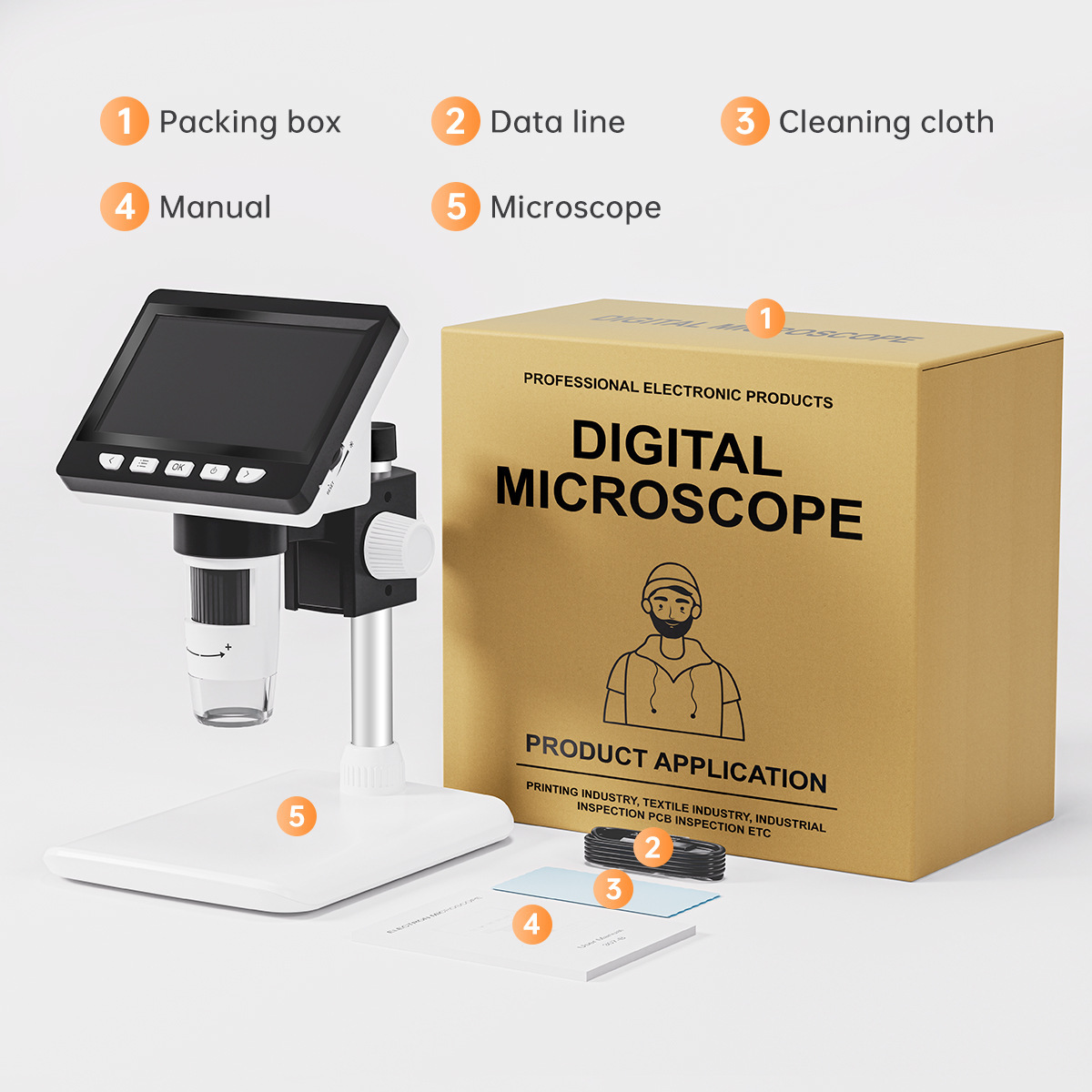 ポータブル電子デジタル顕微鏡,コイン顕微鏡,拡大鏡カメラ,1 - Usb Microscope Digital のレビューと価格