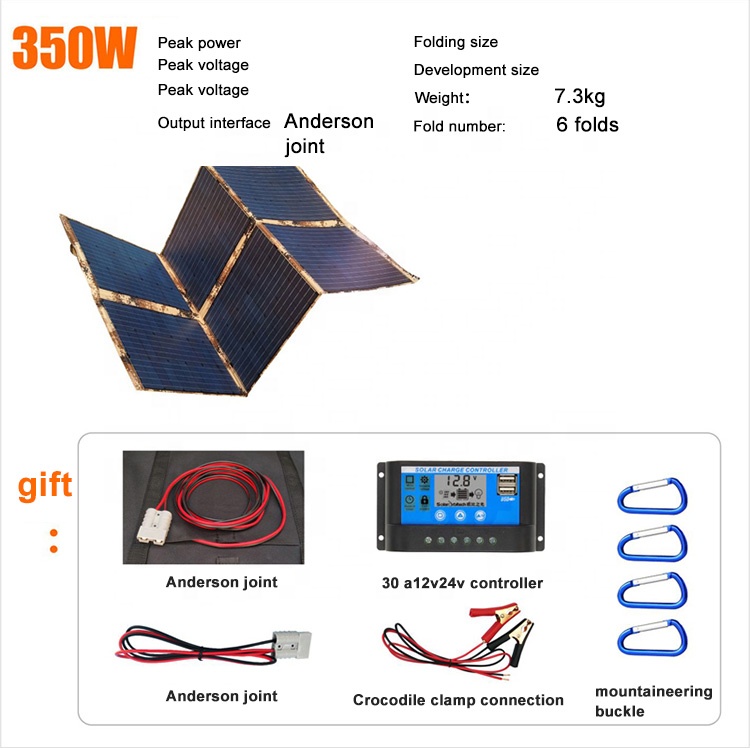 350Wフレキシブル単結晶ソーラーパネル、効率21%、RV、 - Solar Powered Charger のレビューと価格