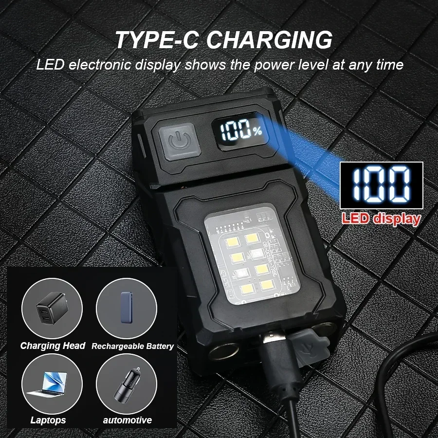 ミニ USB 充電式 LED 懐中電灯ポータブルテールマグネ - Mini Electronics Gadgets のレビューと価格