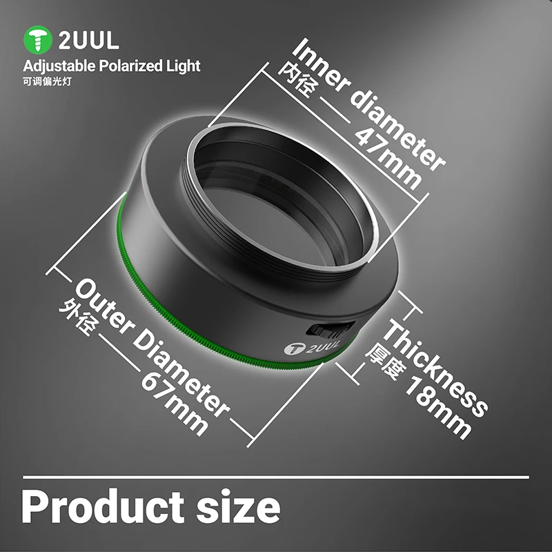2UUL調整可能偏光ライトMS97調整可能明るさ防塵携帯電話 - Usb Microscope Digital のレビューと価格