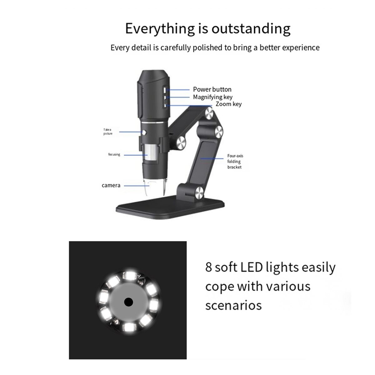 A06K ワイヤレス顕微鏡、WiFi USB デジタルハンド - Usb Microscope Digital のレビューと価格