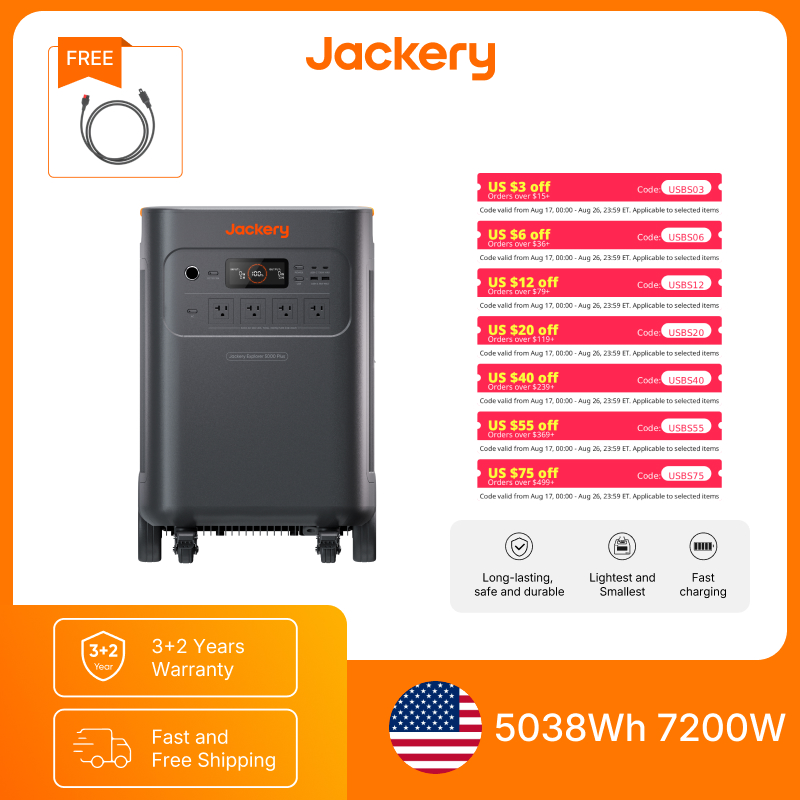 Jackery Explorer 5000 Plus（アンダ - Solar Powered Charger のレビューと価格
