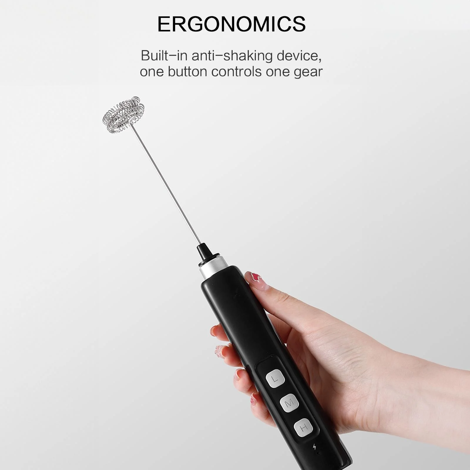 USB充電式ハンドヘルドミルクフォーマー、3段階速度調整付き - Mini Electronics Gadgets のレビューと価格