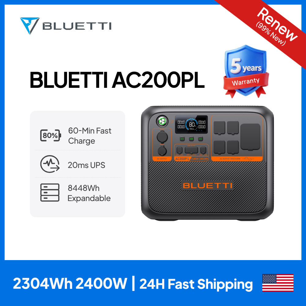 BLUETTI AC200PL ポータブル電源 |   24 - Solar Powered Charger のレビューと価格