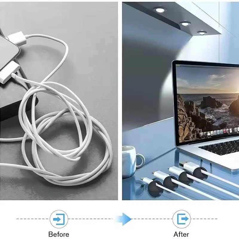 5/50 個ミニケーブルオーガナイザーシリコン USB ケー - Mini Electronics Gadgets のレビューと価格
