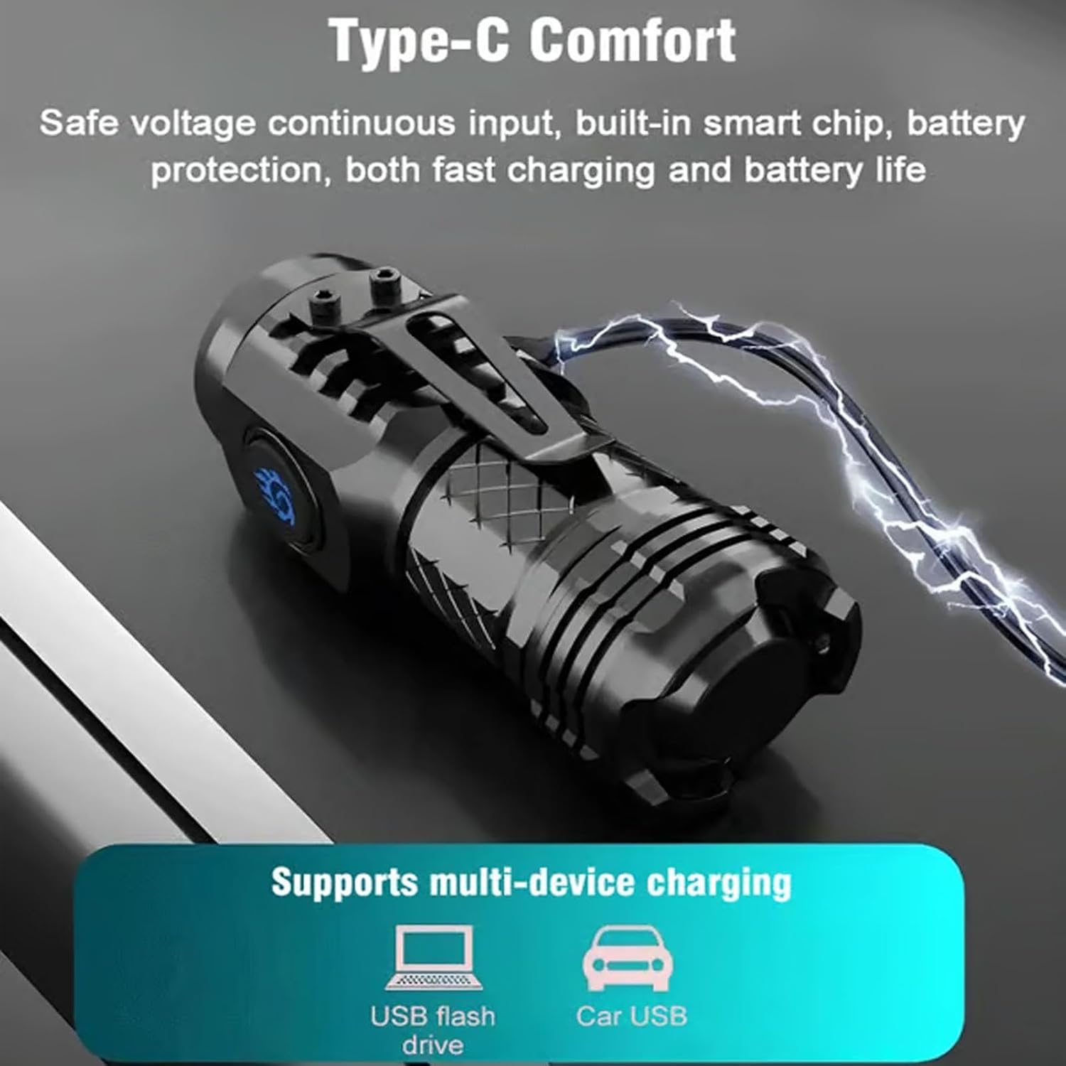 高強力戦術懐中電灯 3LED ミニキーホルダートーチ USB - Mini Electronics Gadgets のレビューと価格
