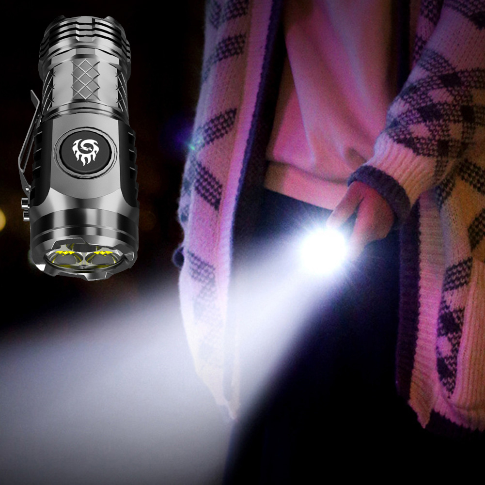 高強力戦術懐中電灯 3LED ミニキーホルダートーチ USB - Mini Electronics Gadgets のレビューと価格