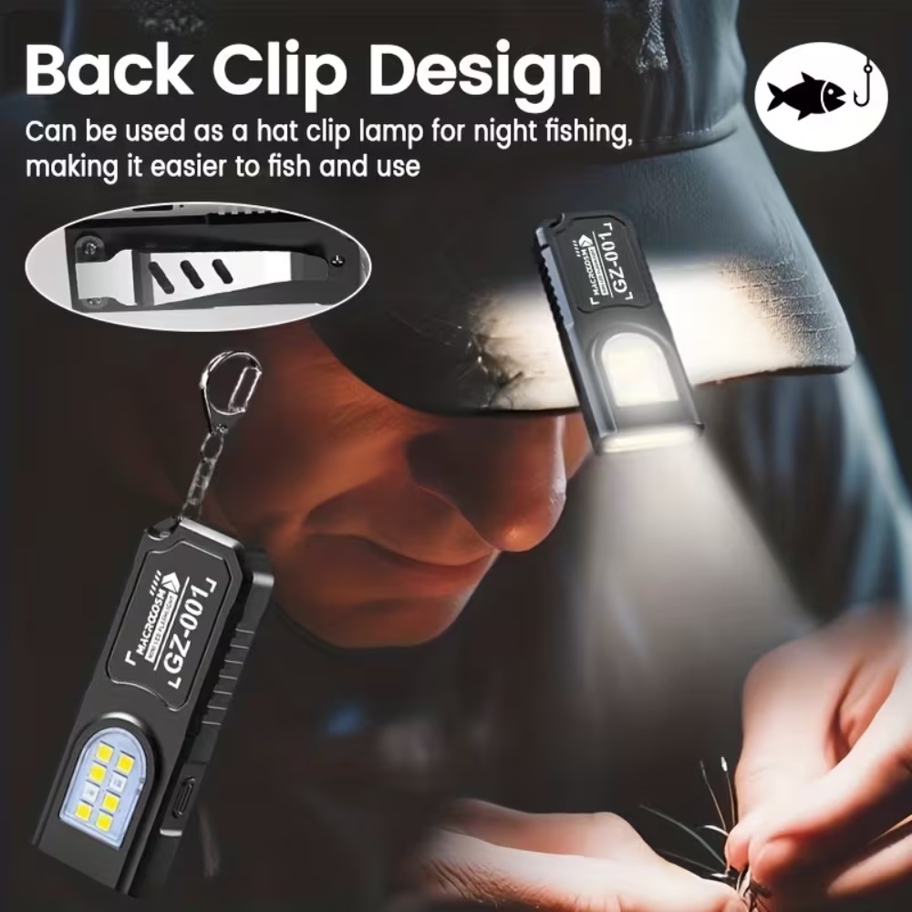 ミニ COB LED キーホルダー懐中電灯 USB 充電式ト - Mini Electronics Gadgets のレビューと価格
