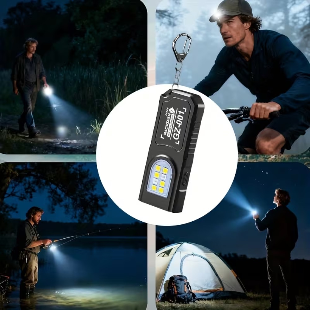 ミニ COB LED キーホルダー懐中電灯 USB 充電式ト - Mini Electronics Gadgets のレビューと価格
